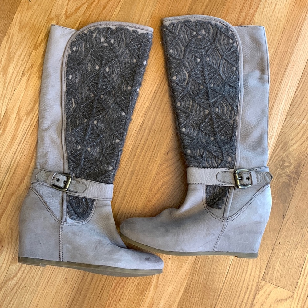 Napoleoni suede boots made in Italy size 7